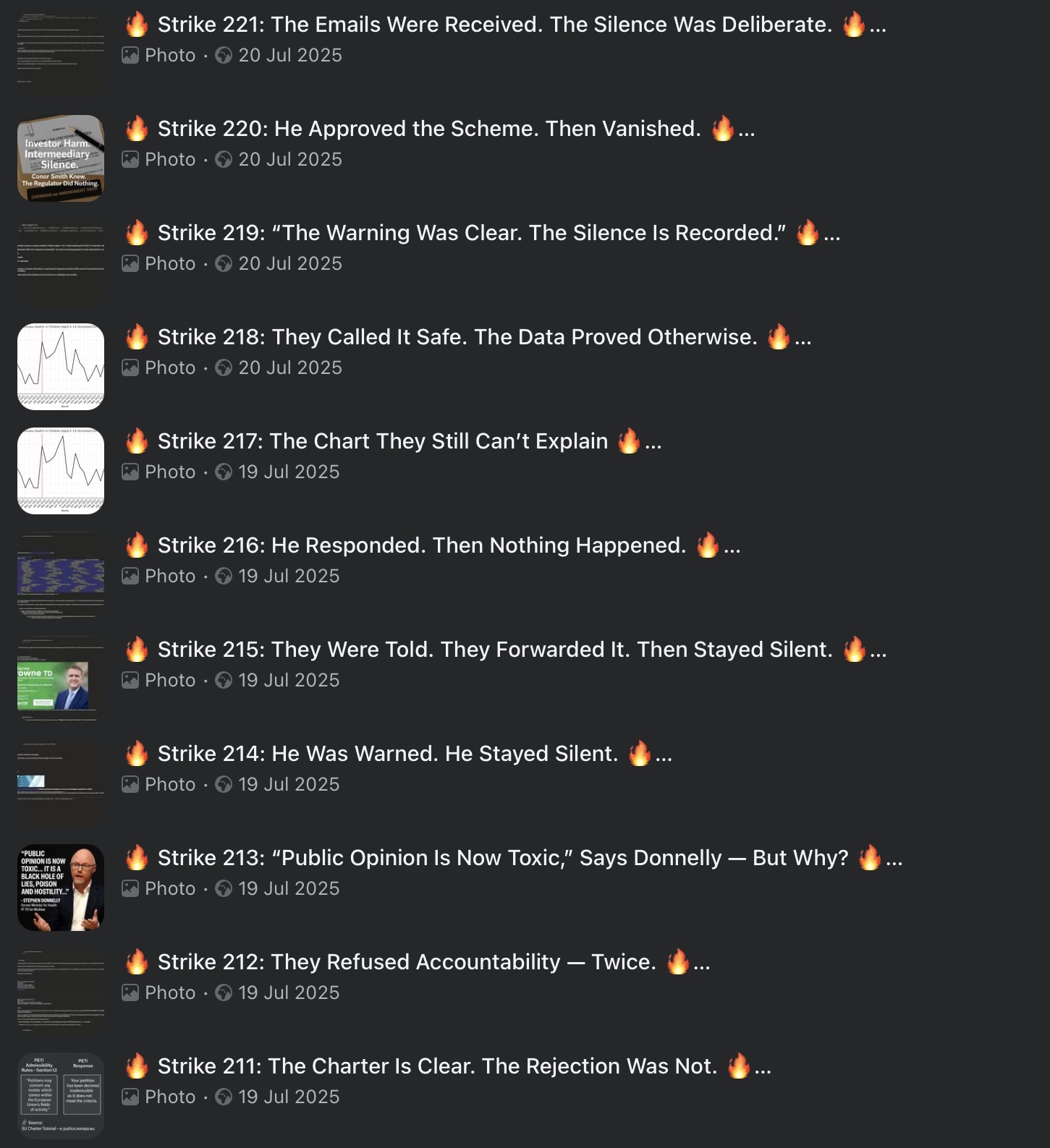 Preview of Strike Archive — Strikes 211–221